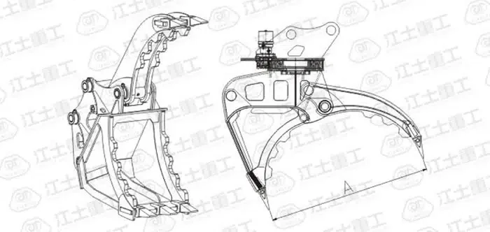 JIANGTU JT01 thumb bucket JIANGTU JT01 Hydraulic Thumb Bucket — 3–4 Tonne Class